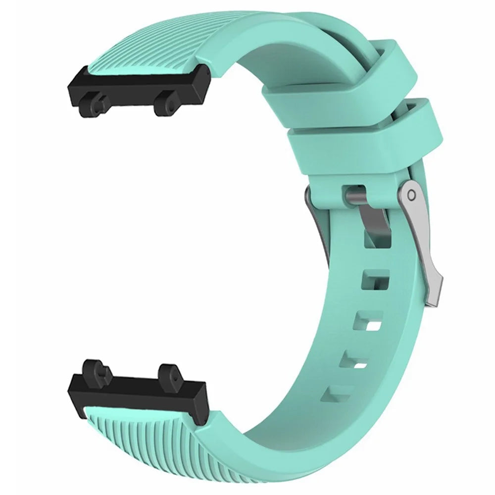 For Huami Amazfit Active Edge A2212 Watch Band Twill Texture Silicone Strap Replacement - Mint Green - 3