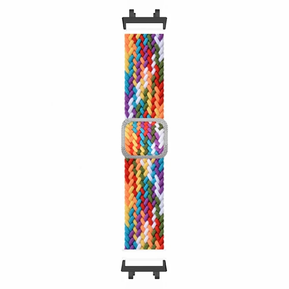 For Huami Amazfit Active Edge (A2212) Watch Band Braided Nylon Adjustable Straps - Rainbow - 4