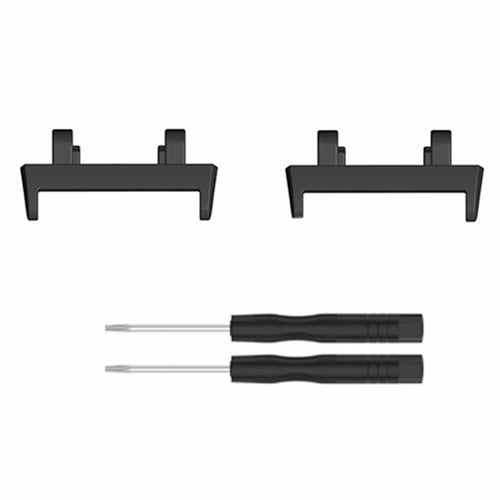 1 Pair Watch Band Connectors for Huami Amazfit Active Edge (A2212) 22mm Adapter Replacement - Black - 1