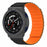 For Huami Amazfit Active Edge (A2212) Magnetic Watch Band Silicone Watch Strap - Black+Orange - 2