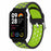 For Xiaomi Smart Band 8 Pro Silicone Watch Bands Replacement Strap with Watch Case - Black+Green - 1