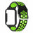 For Xiaomi Smart Band 8 Pro Silicone Watch Bands Replacement Strap with Watch Case - Black+Green - 3
