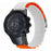 For Sunnto Ambit 3 / Ambit 3 Sport / Ambit 3 Run Peak Loop Nylon Bands Sport Nylon Replacement Strap - White+Orange - 2