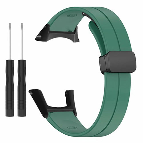 For Sunnto Ambit 3 / Ambit 3 Sport / Ambit 3 Run Watch Band Silicone Soft Strap with Magnetic Folding Clasp - Army Green - 1