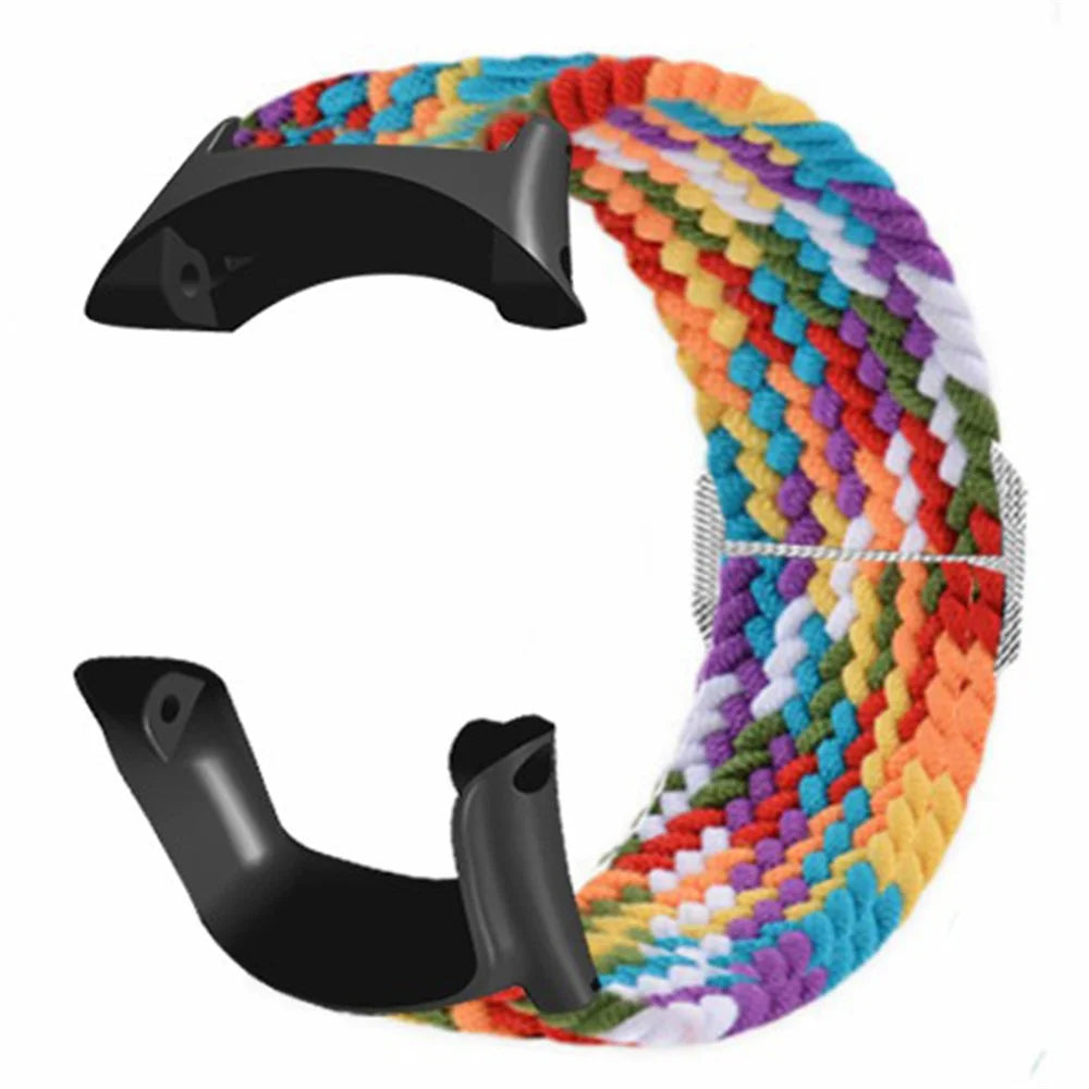 For Sunnto Ambit 3 / Ambit 3 Sport / Ambit 3 Run Braided Nylon Watch Band Adjustable Wrist Strap - Rainbow - 2