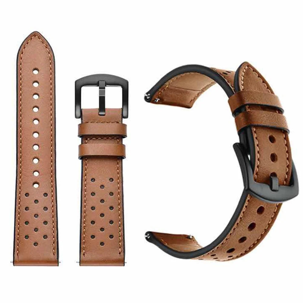 Watch Band for Apple Watch Series 11 10 42mm / 9 8 7 41mm / SE3 SE2 SE 6 5 4 40mm / 3 2 1 38mm Leather Coated Silicone Watch Band - Brown - 1
