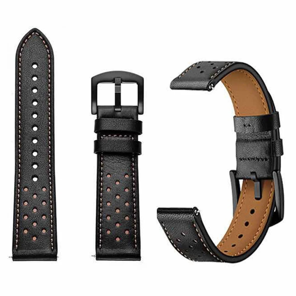 For Apple Watch Ultra 3 2 1 49mm / Series 11 10 46mm / 9 8 7 45mm / SE3 SE2 SE 6 5 4 44mm / 3 2 1 42mm Silicone+Leather Wrist Strap - Black - 1