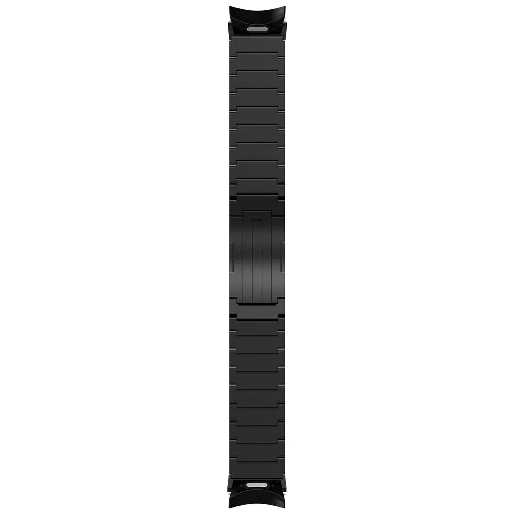 For Samsung Galaxy Watch FE 40mm / Watch6 / Watch6 Classic / Watch 5 Titanium Steel Watch Band Press Buckle Strap - Black - 5