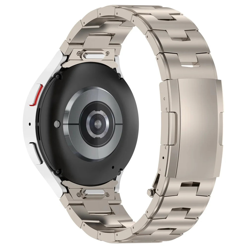 For Samsung Galaxy Watch FE 40mm / Watch6 / Watch6 Classic / Watch 5 Titanium Steel Watch Strap Quick Release Band - Titanium - 1