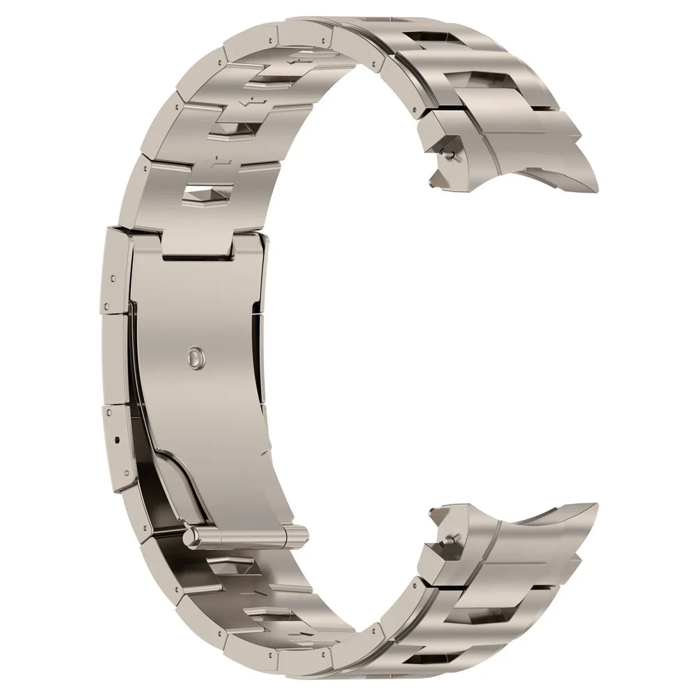 For Samsung Galaxy Watch FE 40mm / Watch6 / Watch6 Classic / Watch 5 Titanium Steel Watch Strap Quick Release Band - Titanium - 2
