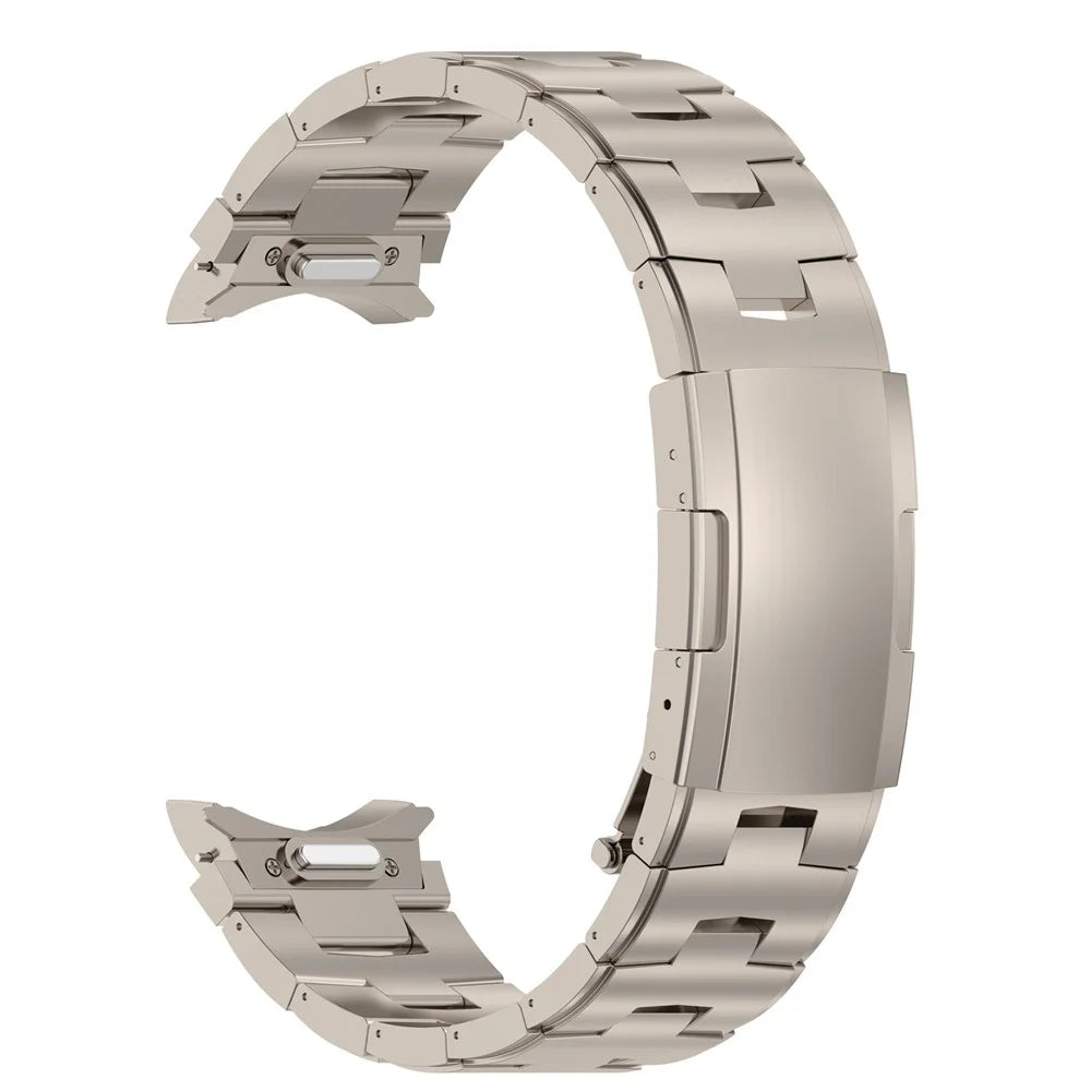 For Samsung Galaxy Watch FE 40mm / Watch6 / Watch6 Classic / Watch 5 Titanium Steel Watch Strap Quick Release Band - Titanium - 3