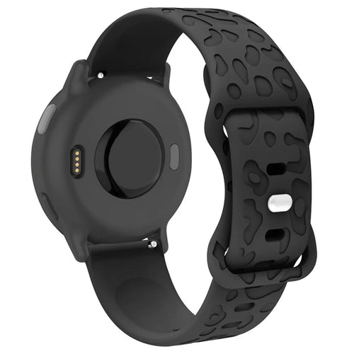 For Coros Pace 3 / Apex 46mm / Apex Pro Silicone Band 22mm Leopard Texture Watch Strap - Black - 1