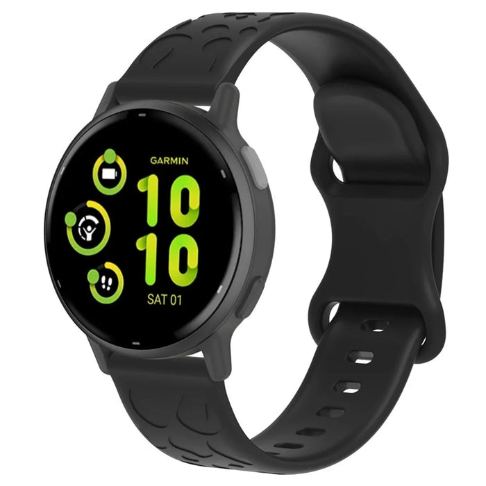 For Coros Pace 3 / Apex 46mm / Apex Pro Silicone Band 22mm Leopard Texture Watch Strap - Black - 3