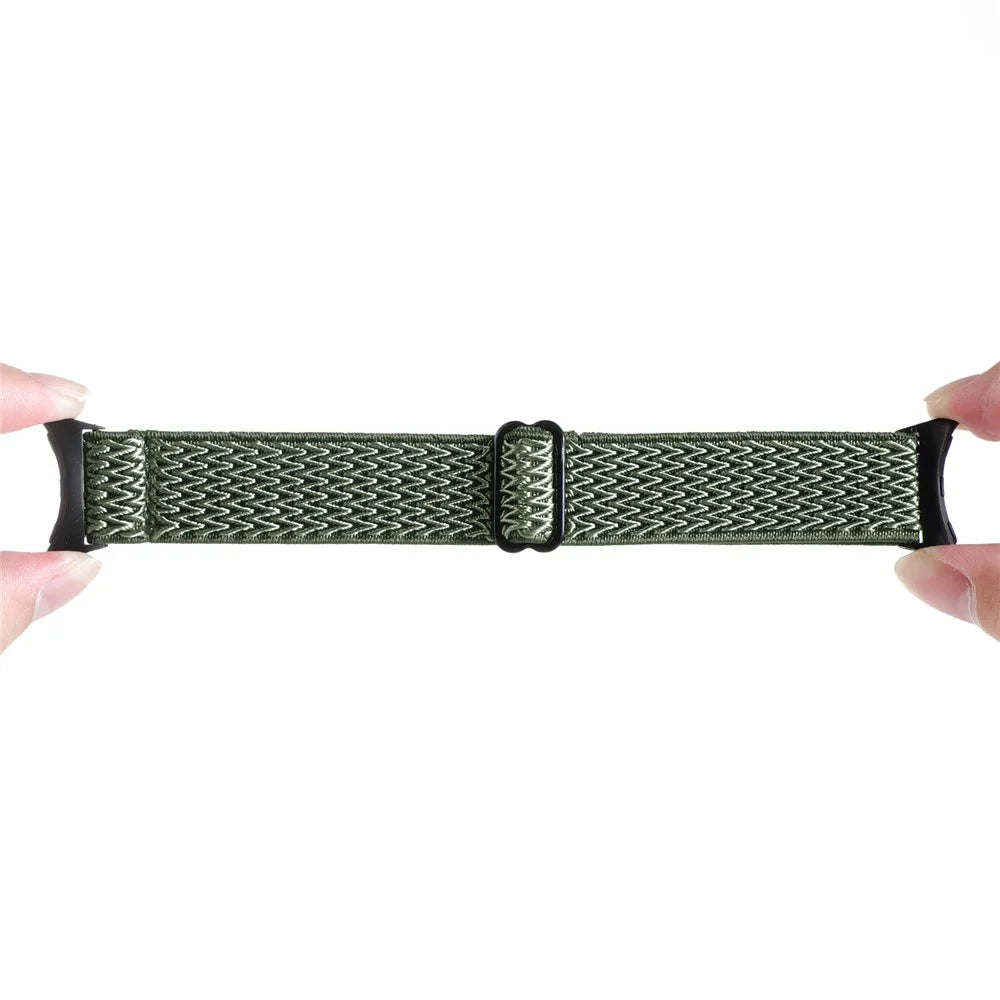For Google Pixel Watch 4 41mm / Watch 3 41mm / Watch 2 / Watch Nylon Braided Watch Band Wave Wrist Strap - Green - 2