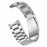 For Huawei Watch GT 4 46mm Watch Band Three Beads Stainless Steel Strap Replacement - Silver - 1