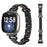 For Fitbit Versa 4 / Sense 2 Smartwatch Band Resin+Rhinestone Strap - Black - 2