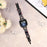 For Fitbit Versa 4 / Sense 2 Smartwatch Band Resin+Rhinestone Strap - Black - 5
