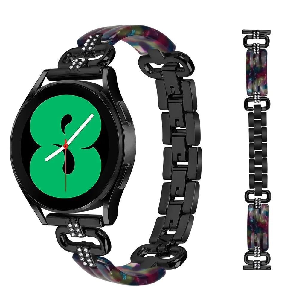 For Samsung Galaxy Watch4 Active Classic / Watch 5 Pro Active Resin Smart Watch Strap - Black - 2