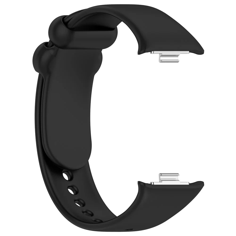 For Xiaomi Smart Band 10 Pro / 9 Pro / 8 Pro / Redmi Watch 6 / 5 / 5 eSIM / 4 Silicone Watch Band with Black Buckle - Black - 3