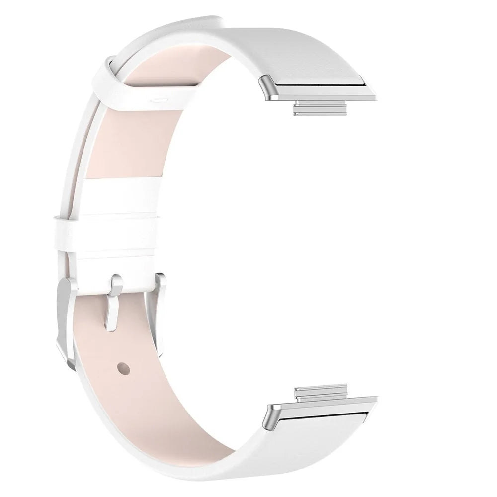 For Xiaomi Smart Band 10 Pro / 9 Pro / 8 Pro / Redmi Watch 6 / 5 / 5 eSIM / 4 Replacement Wrist Band Leather Adjustable Watch Strap - White - 3