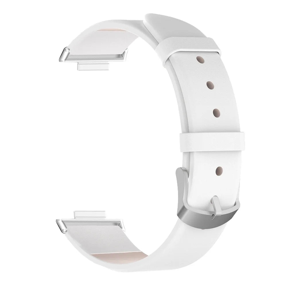 For Xiaomi Smart Band 10 Pro / 9 Pro / 8 Pro / Redmi Watch 6 / 5 / 5 eSIM / 4 Replacement Wrist Band Leather Adjustable Watch Strap - White - 5