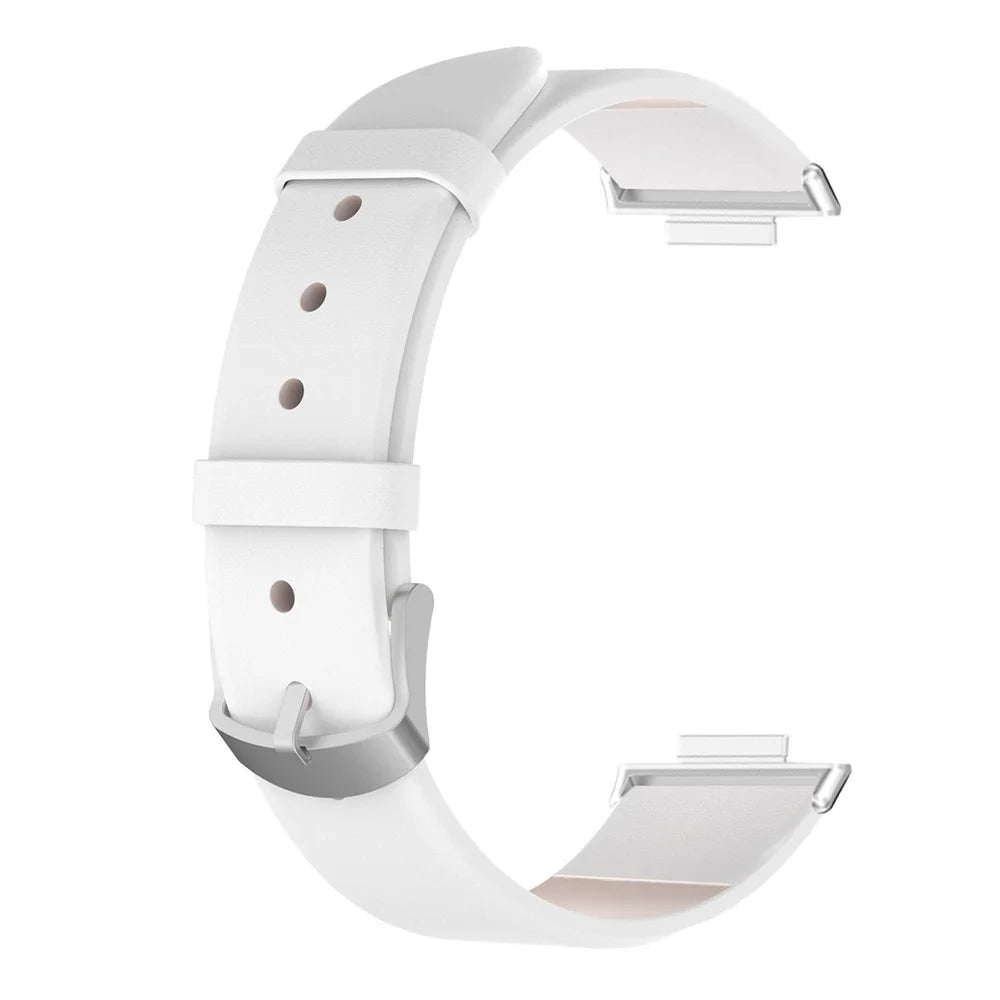 For Xiaomi Smart Band 10 Pro / 9 Pro / 8 Pro / Redmi Watch 6 / 5 / 5 eSIM / 4 Replacement Wrist Band Leather Adjustable Watch Strap - White - 6