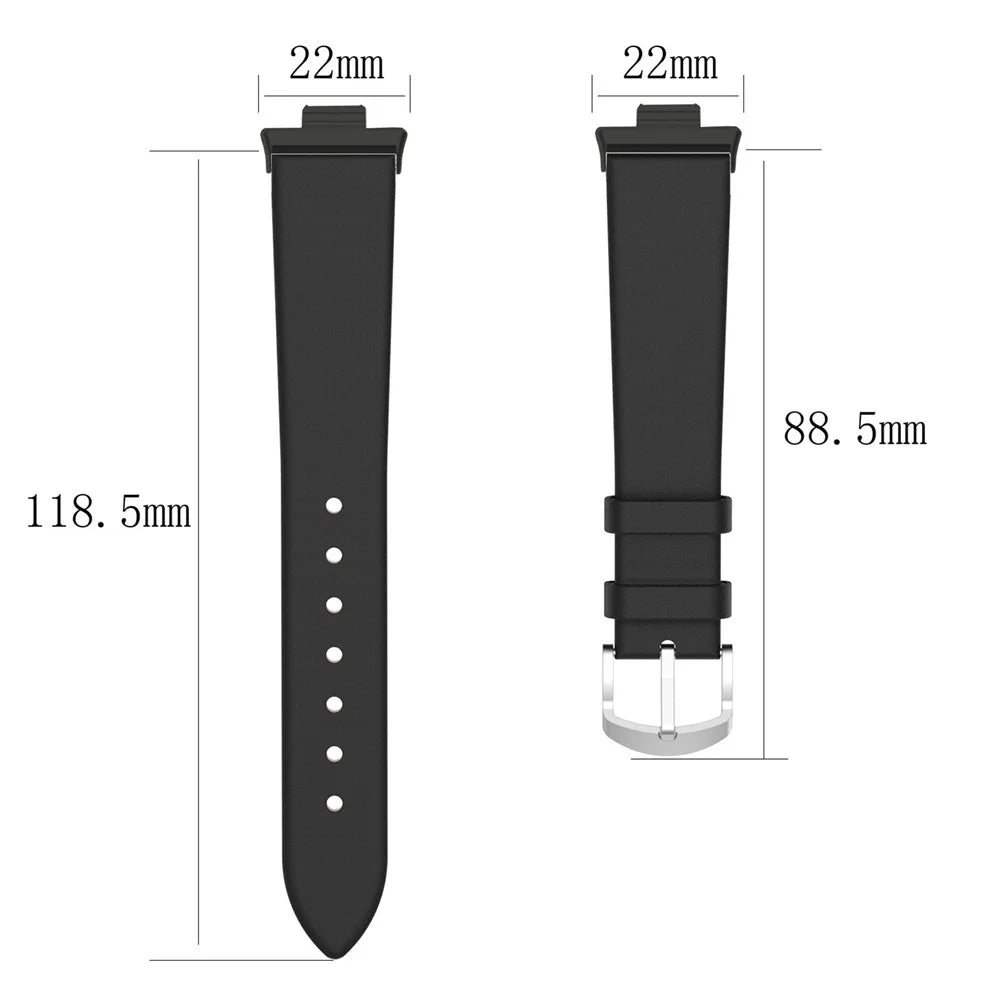 For Xiaomi Smart Band 10 Pro / 9 Pro / 8 Pro / Redmi Watch 6 / 5 / 5 eSIM / 4 Replacement Wrist Band Leather Adjustable Watch Strap - White - 7