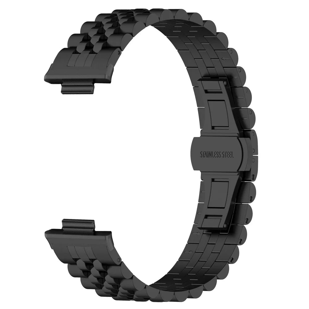 For Xiaomi Smart Band 10 Pro / 9 Pro / 8 Pro / Redmi Watch 6 / 5 / 5 eSIM / 4 Stainless Steel Watch Strap Replacement Band - Black - 3