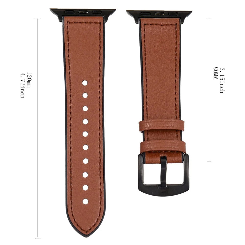 Watch Strap for Apple Watch Series 11 10 42mm / 9 8 7 41mm / SE3 SE2 SE 6 5 4 40mm / 3 2 1 38mm Silicone Wrist Band - Brown - 6