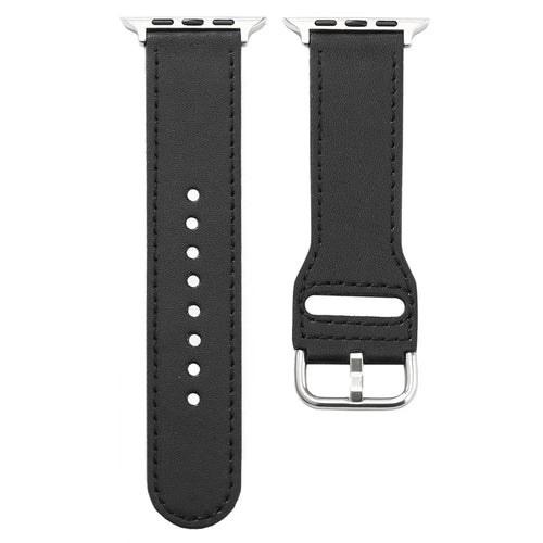 For Apple Watch Ultra 3 2 1 49mm / Series 11 10 46mm / 9 8 7 45mm / SE3 SE2 SE 6 5 4 44mm / 3 2 1 42mm Wristwatch Strap Replacement - Black - 1