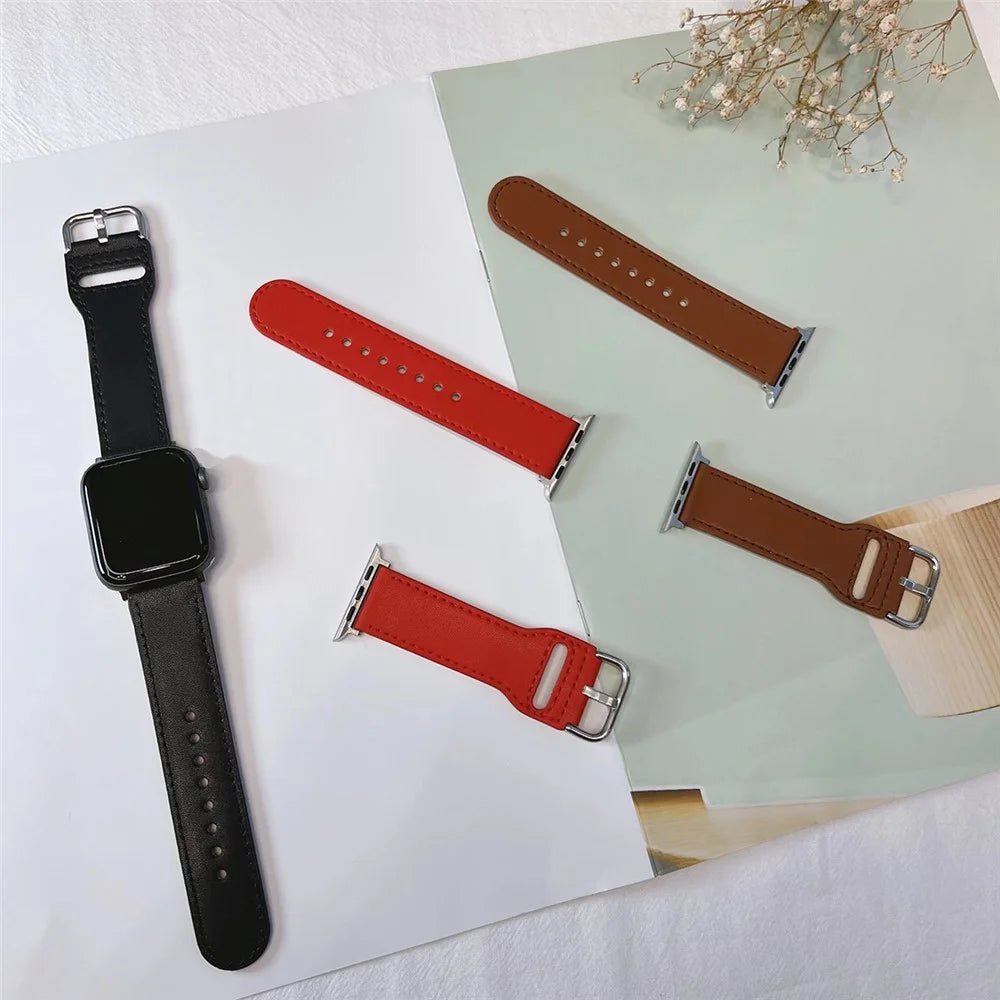 For Apple Watch Ultra 3 2 1 49mm / Series 11 10 46mm / 9 8 7 45mm / SE3 SE2 SE 6 5 4 44mm / 3 2 1 42mm Wristwatch Strap Replacement - Black - 4