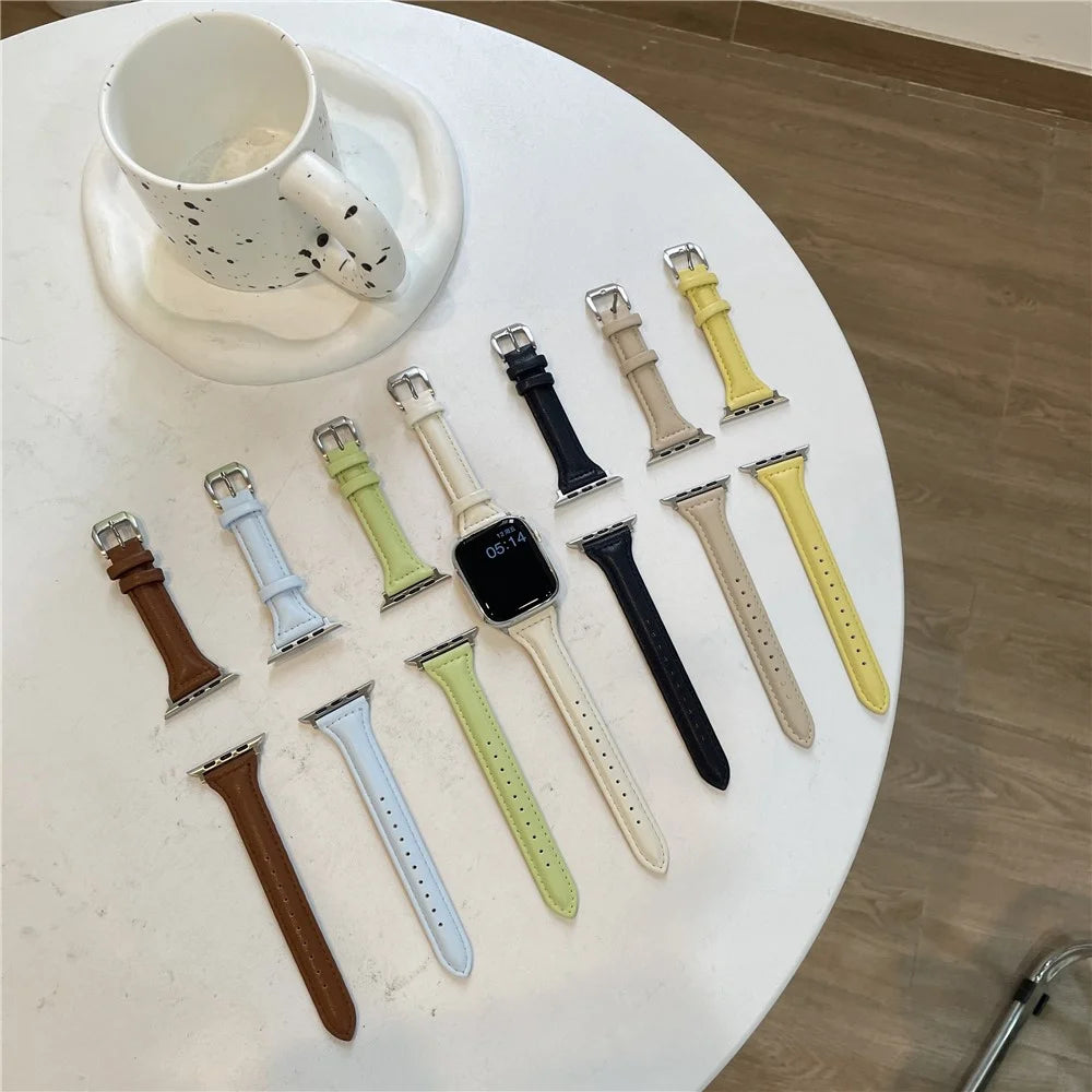 For Apple Watch Ultra 3 2 1 49mm / Series 11 10 46mm / 9 8 7 45mm / SE3 SE2 SE 6 5 4 44mm / 3 2 1 42mm Slim Replacement Bracelet - Green - 3
