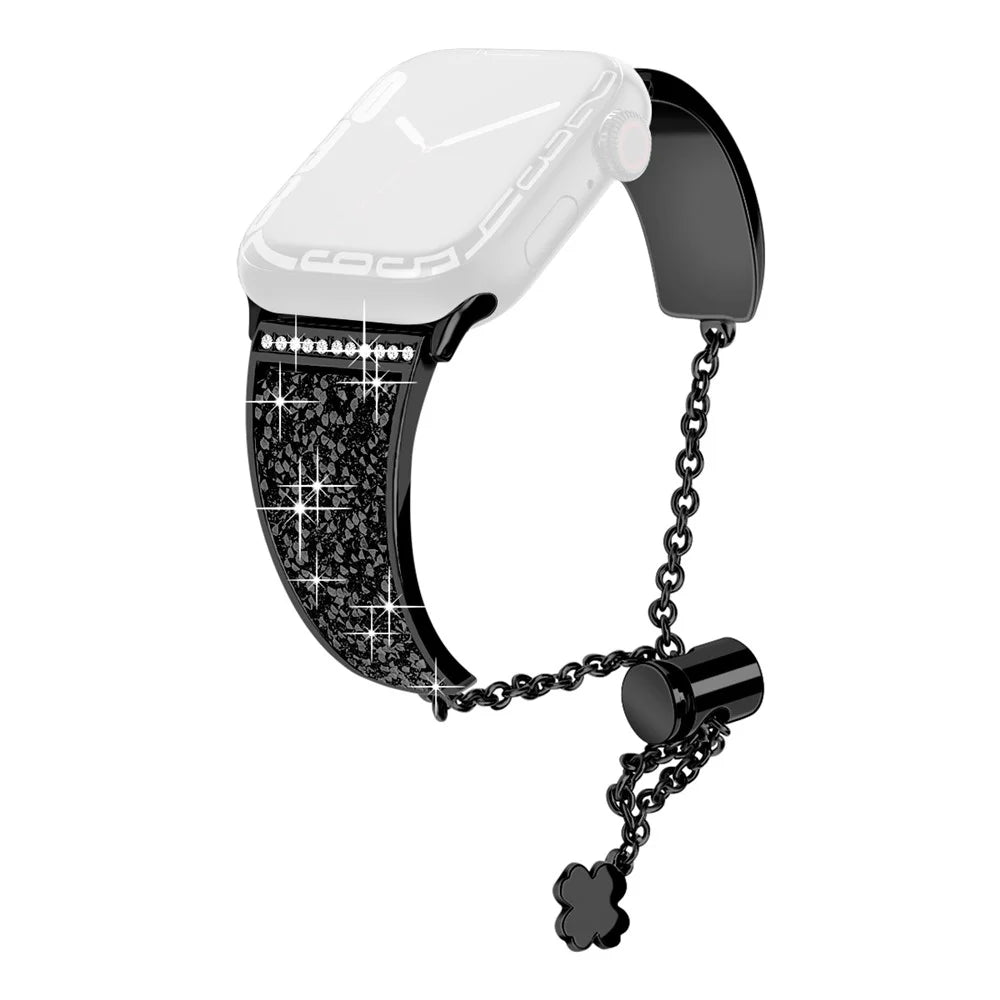 For Apple Watch Ultra 3 2 1 49mm / Series 11 10 46mm / 9 8 7 45mm / SE3 SE2 SE 6 5 4 44mm / 3 2 1 42mm Watch Strap - Black / Black - 1