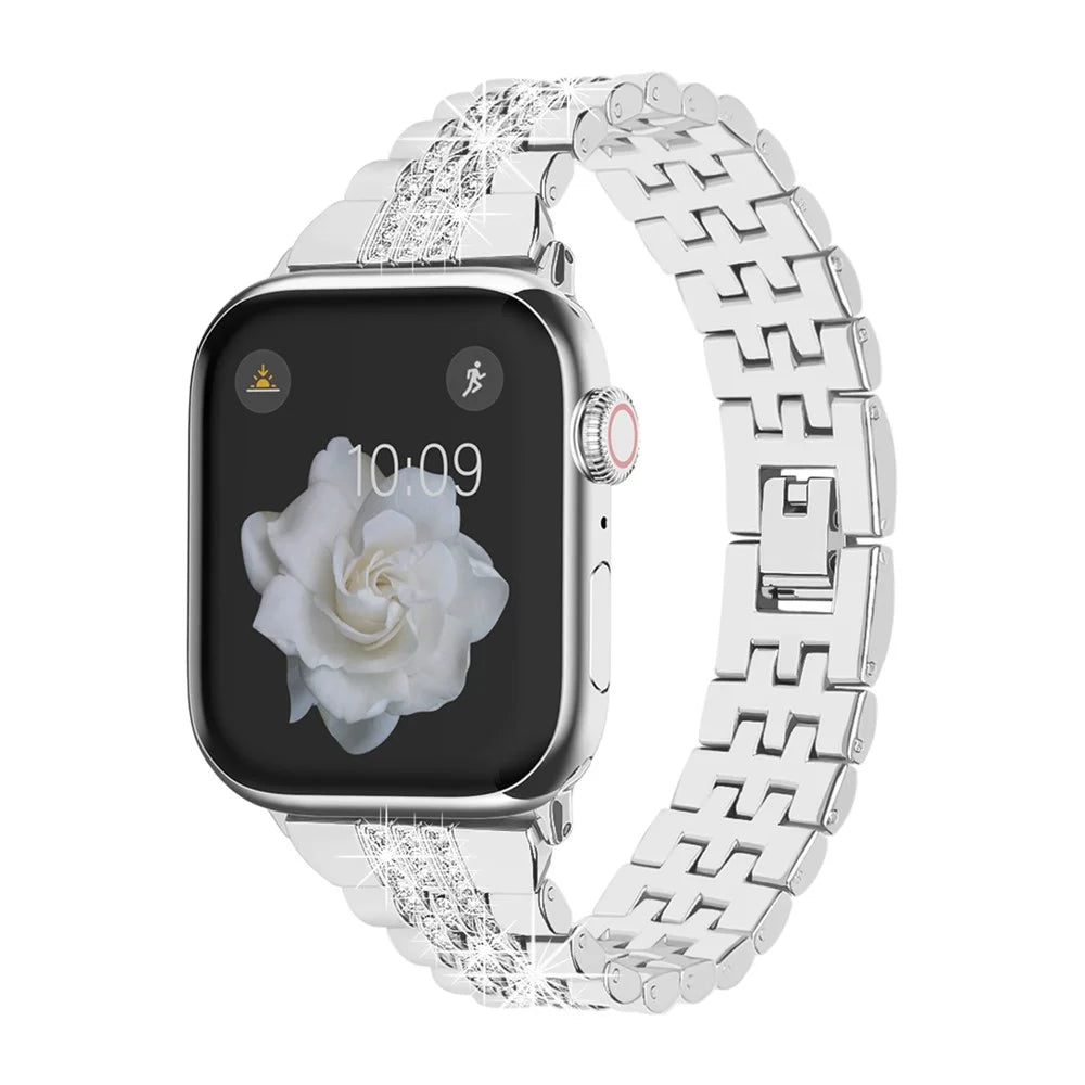 Strap for Apple Watch Series 11 10 42mm / 9 8 7 41mm / SE3 SE2 SE 6 5 4 40mm / 3 2 1 38mm Metal Watch Band - Silver - 2