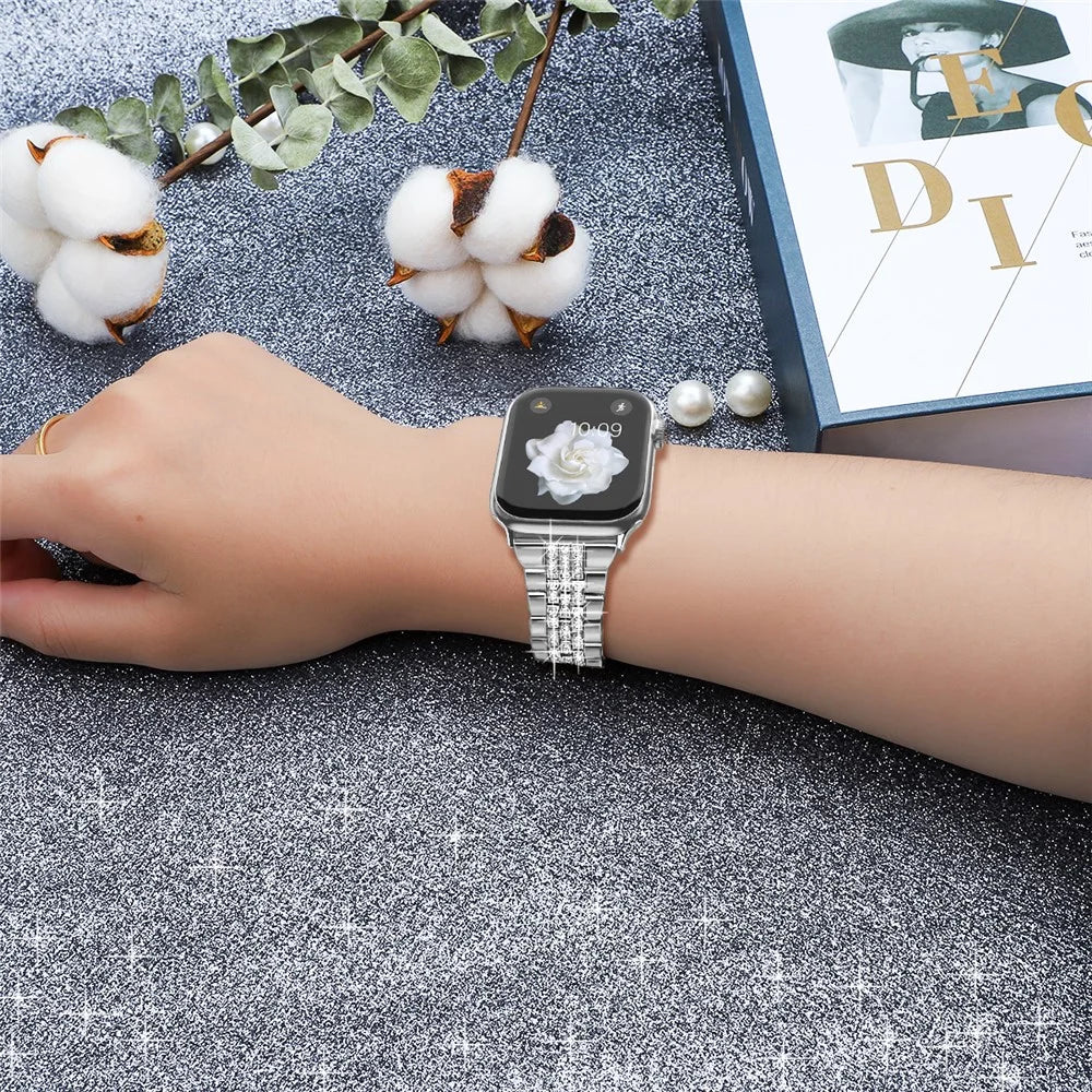 Strap for Apple Watch Series 11 10 42mm / 9 8 7 41mm / SE3 SE2 SE 6 5 4 40mm / 3 2 1 38mm Metal Watch Band - Silver - 5