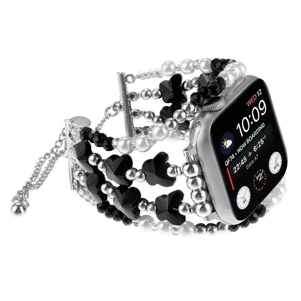 For Apple Watch Ultra 3 2 1 49mm / Series 11 10 46mm / 9 8 7 45mm / SE3 SE2 SE 6 5 4 44mm / 3 2 1 42mm Metal Watchband - Black - 2