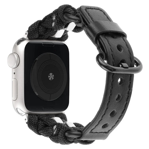For Apple Watch Ultra 3 2 1 49mm / Series 11 10 46mm / 9 8 7 45mm / SE3 SE2 SE 6 5 4 44mm / 3 2 1 42mm Nuts Decor Watch Band - Black - 1