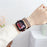For Apple Watch Series 11 10 42mm / 9 8 7 41mm / SE3 SE2 SE 6 5 4 40mm / 3 2 1 38mm Leather Strap - Black - 3
