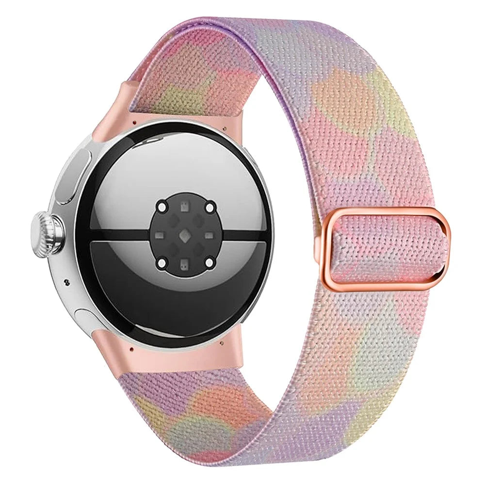 For Google Pixel Watch 4 41mm / Watch 3 41mm / Watch 2 / Watch Pattern Straps Adjustable Nylon Watch Band - Phantom Bubble - 1