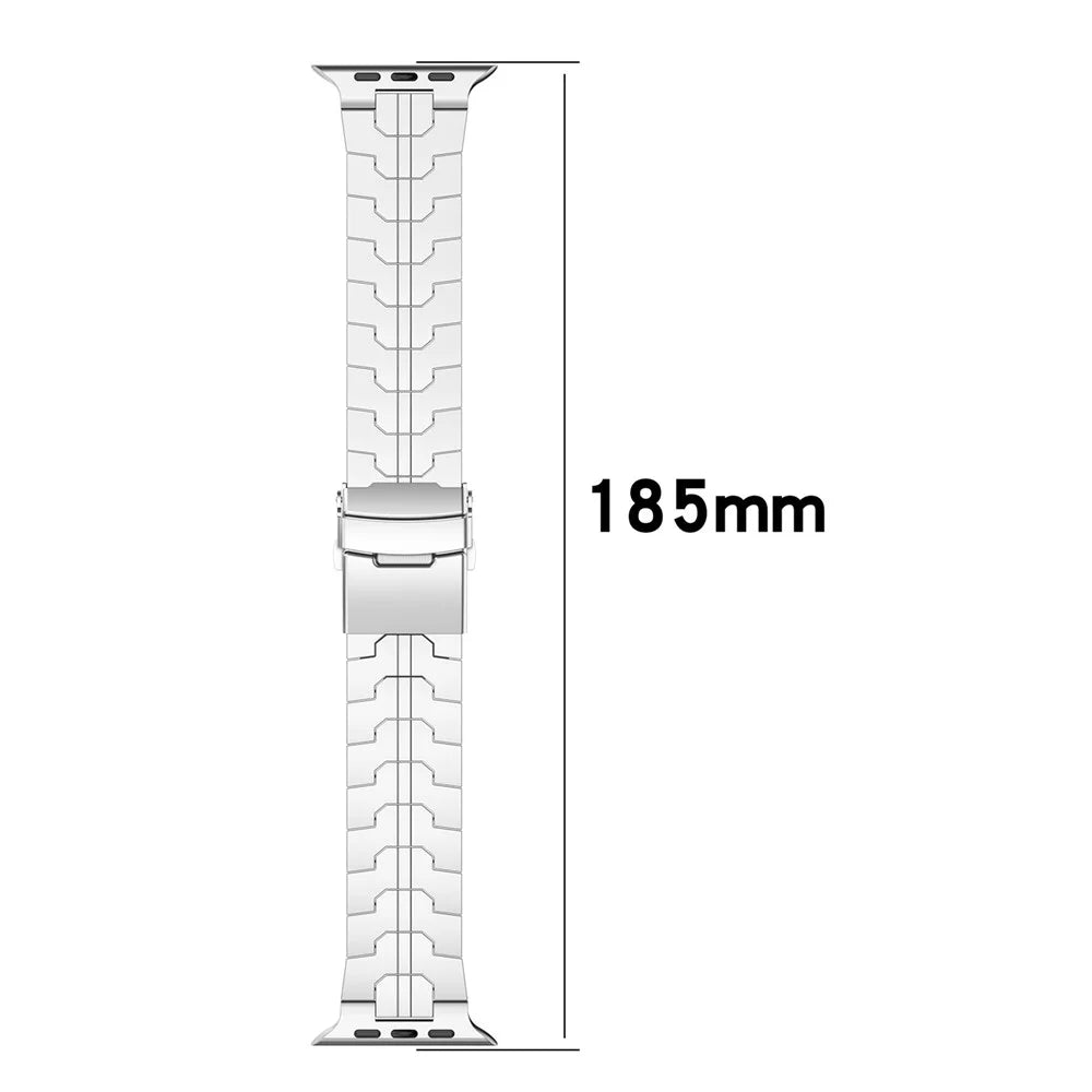 For Apple Watch Ultra 3 2 1 49mm / Series 11 10 46mm / 9 8 7 45mm / SE3 SE2 SE 6 5 4 44mm / 3 2 1 42mm Band Titanium Metal Strap - Silver - 7