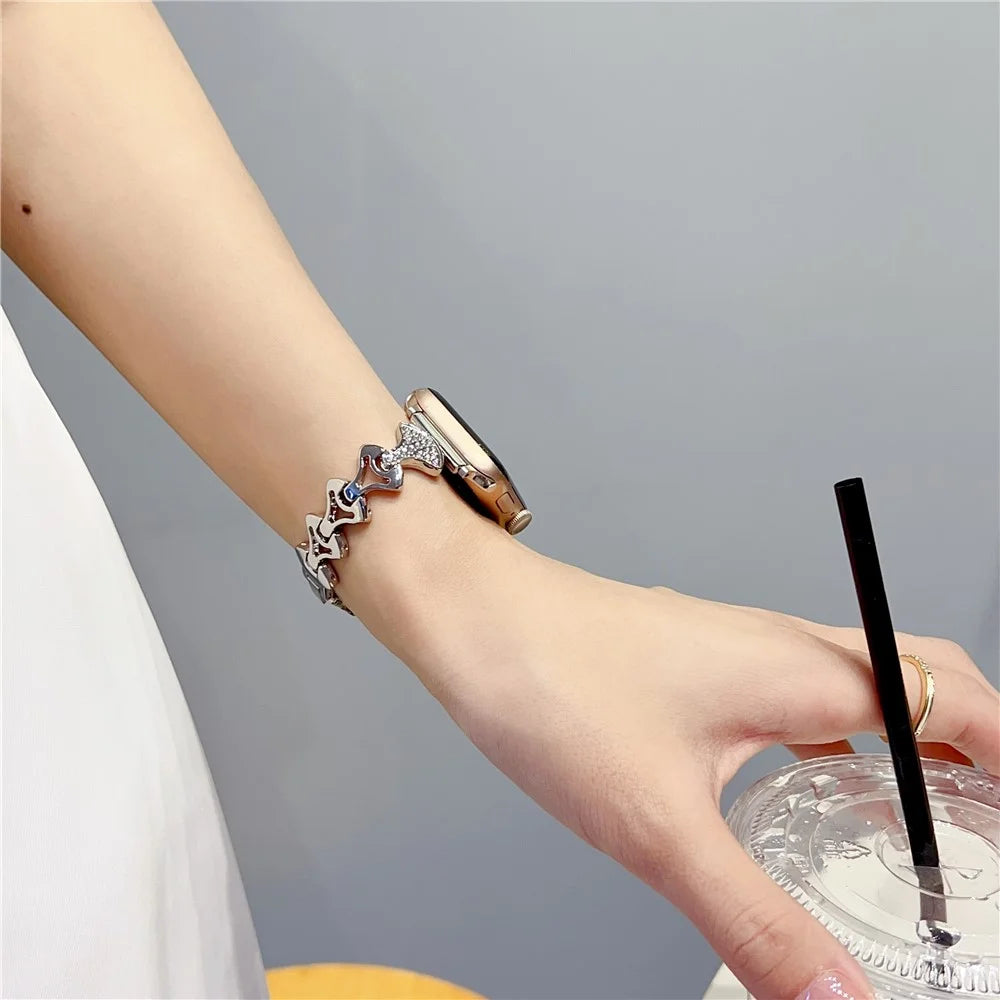 For Apple Watch Series 11 10 42mm / 9 8 7 41mm / SE3 SE2 SE 6 5 4 40mm / 3 2 1 38mm Zinc Alloy Watch Strap - Silver - 2