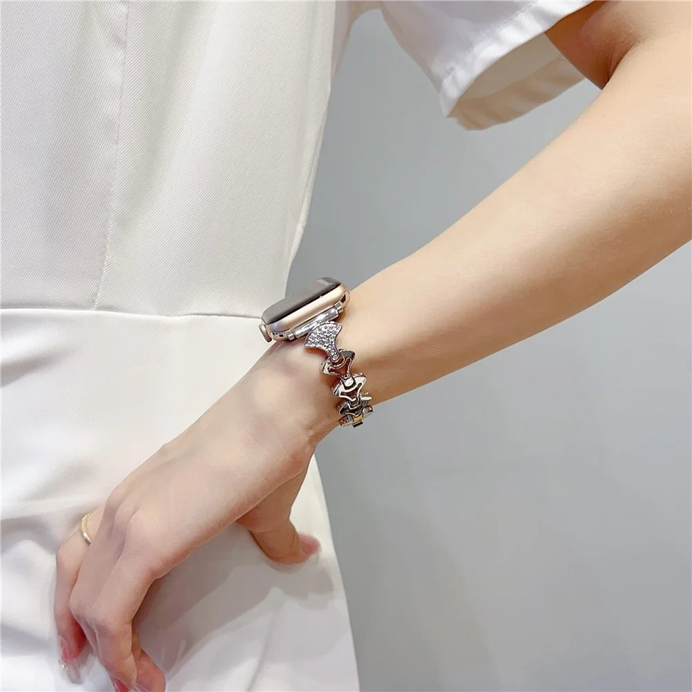 For Apple Watch Series 11 10 42mm / 9 8 7 41mm / SE3 SE2 SE 6 5 4 40mm / 3 2 1 38mm Zinc Alloy Watch Strap - Silver - 3