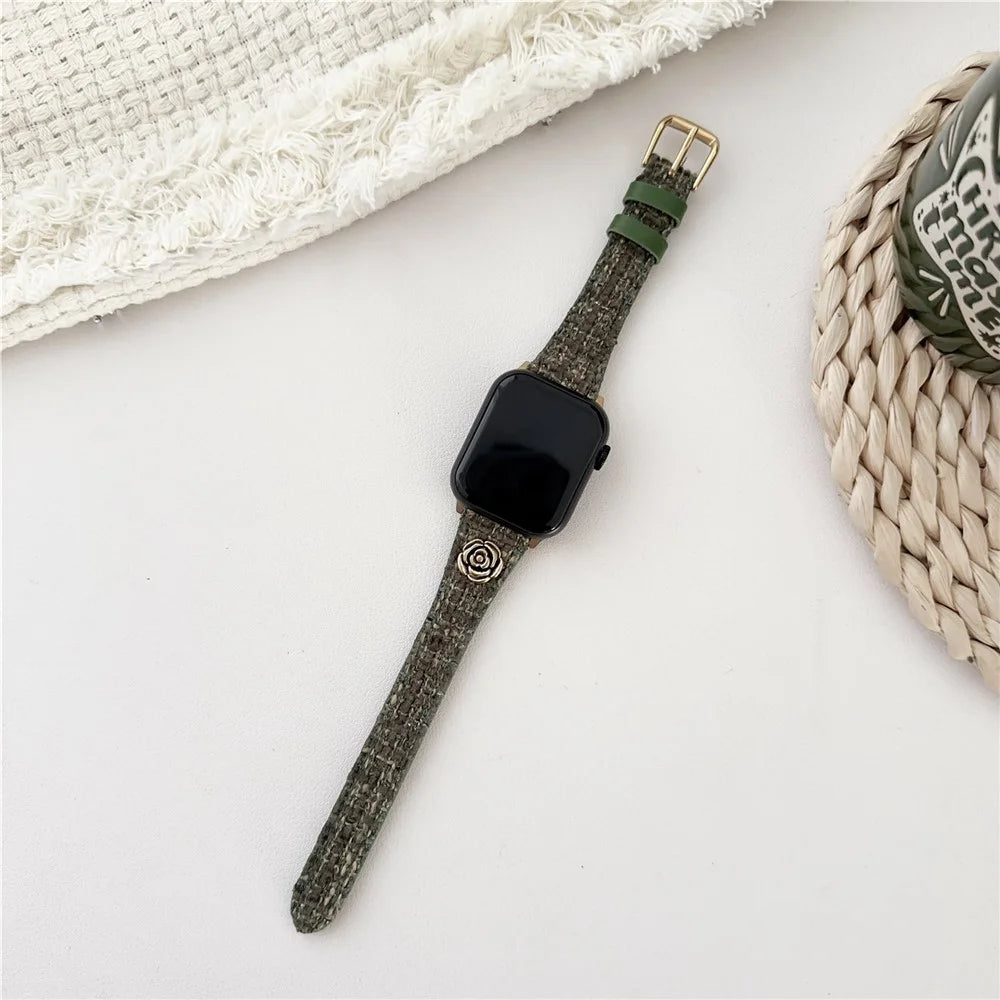 For Apple Watch Series 11 10 42mm / 9 8 7 41mm / SE3 SE2 SE 6 5 4 40mm / 3 2 1 38mm PU Leather Strap Replacement - Green - 2