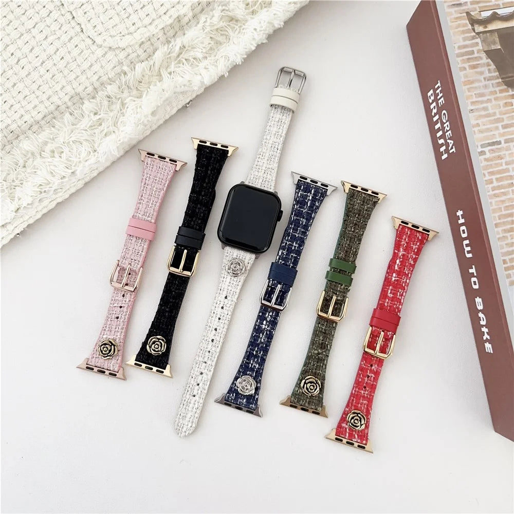 For Apple Watch Series 11 10 42mm / 9 8 7 41mm / SE3 SE2 SE 6 5 4 40mm / 3 2 1 38mm PU Leather Strap Replacement - Green - 6
