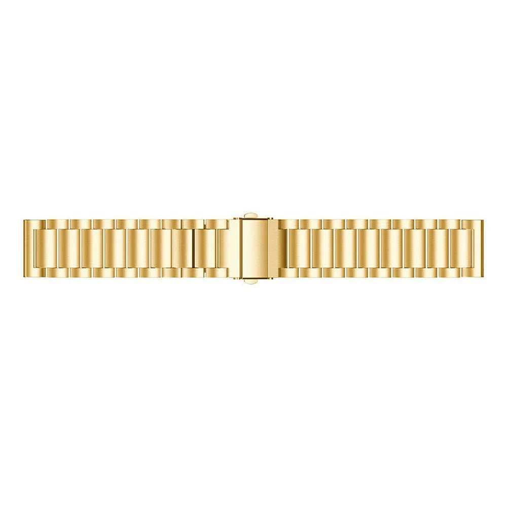 For Huawei Watch 3 / Watch 3 Pro 316L Stainless Steel 3-Bead Watch Strap 22mm Replacement Band - Gold - 3