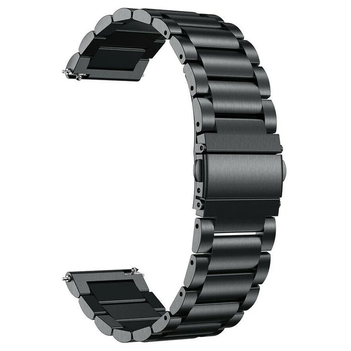 For Huami Amazfit GTR 2e 22mm Replacement Band High-end 316L Stainless Steel Wrist Strap - Black - 1
