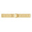 For Garmin Forerunner 265 / 265 Music 316L Stainless Steel 3-Bead Wrist Strap 22mm Replacement Band - Gold - 3