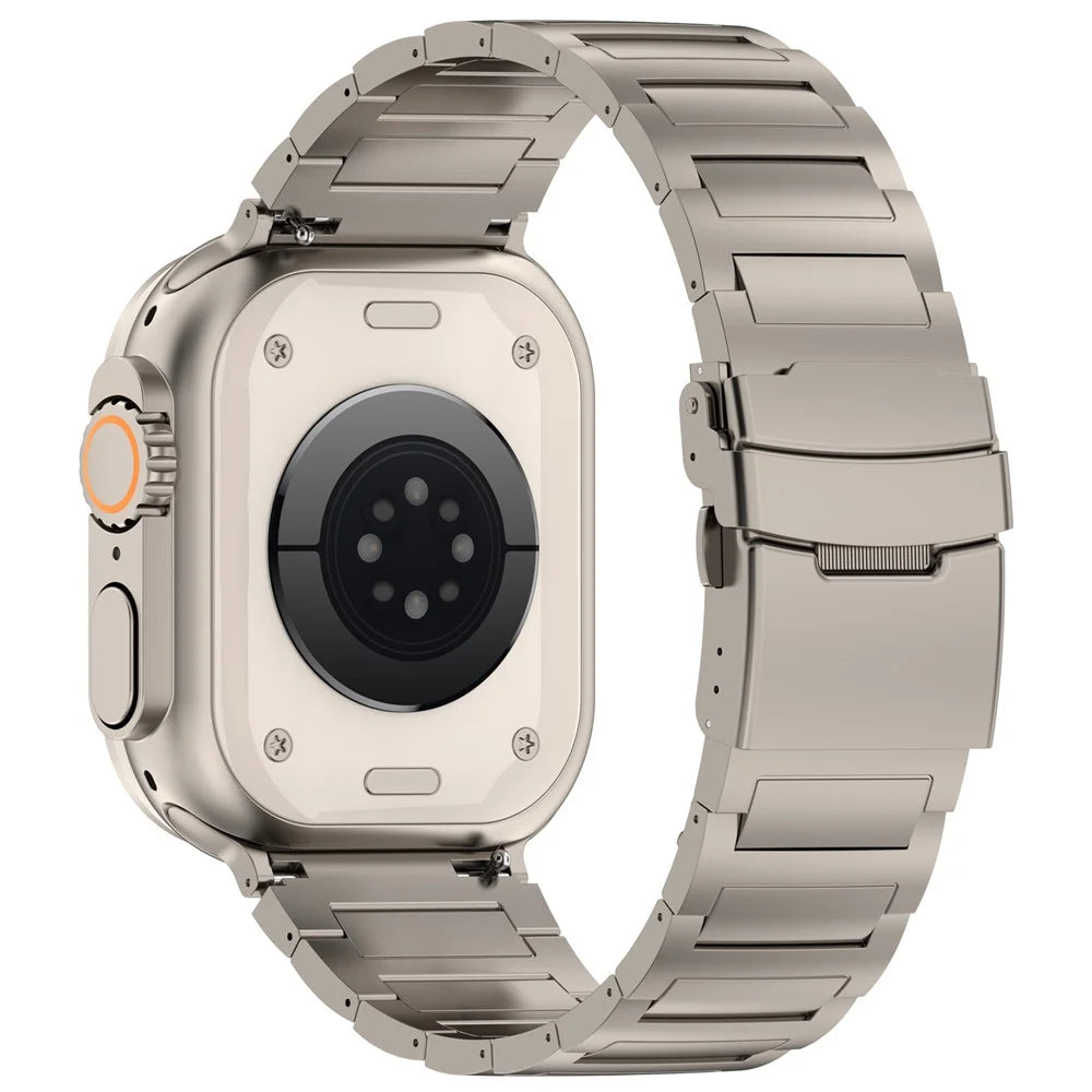 Titanium Alloy Band for Apple Watch Ultra 3 2 1 49mm / Series 11 10 46mm / 9 8 7 45mm / SE3 SE2 SE 6 5 4 44mm / 3 2 1 42mm Watch Strap - Titanium Grey - 1