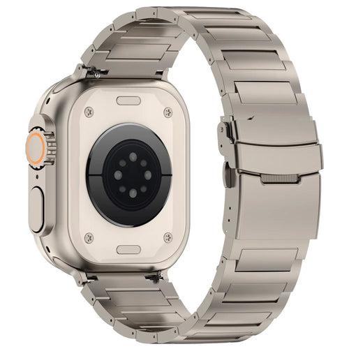 Titanium Alloy Band for Apple Watch Ultra 3 2 1 49mm / Series 11 10 46mm / 9 8 7 45mm / SE3 SE2 SE 6 5 4 44mm / 3 2 1 42mm Watch Strap - Titanium Grey - 1