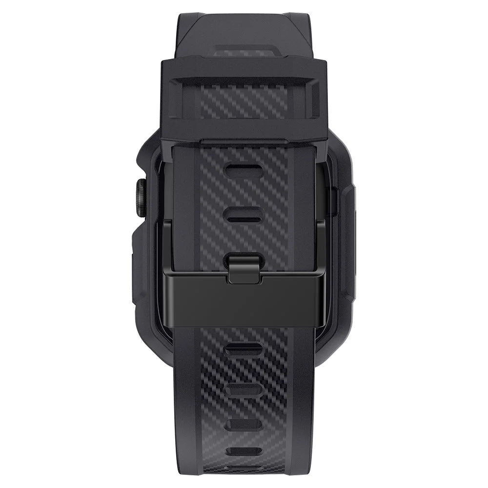For Apple Watch Series 9 8 7 45mm / 6 5 4 SE SE (2022) SE (2023) 44mm / 3 2 1 42mm TPU Band with Watch Case - Dark Grey - 3